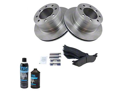 Semi-Metallic 8-Lug Brake Rotor and Pad Kit; Rear (03-08 RAM 2500)