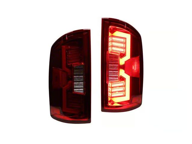Sequential LED Tail Lights; Chrome Housing; Red Lens (03-06 RAM 2500)