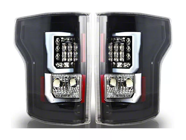Sequential LED Tail Lights; Gloss Black Housing; Clear Lens (03-06 RAM 2500)