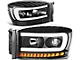 Sequential Turn Signal Projector Headlights; Black Housing; Clear Lens (06-09 RAM 2500)