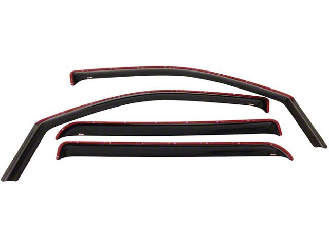 In-Channel Window Deflectors; Front and Rear; Smoke (10-24 RAM 2500 Crew Cab, Mega Cab)