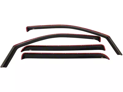 In-Channel Window Deflectors; Front and Rear; Smoke (10-23 RAM 2500 Crew Cab, Mega Cab)