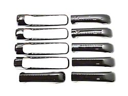 Chrome Delete Smart Key Door Handle Covers; Gloss Black (13-18 RAM 2500 Crew Cab)