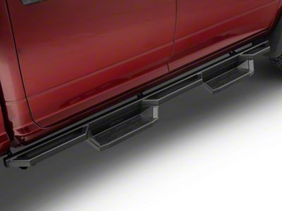 Square Tube Drop Style Nerf Side Step Bars; Matte Black (10-24 RAM 2500 Crew Cab)