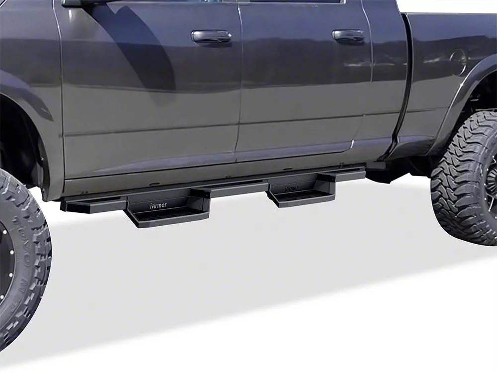 RAM 2500 Square Tube Drop Style Nerf Side Step Bars; Matte Black (1024