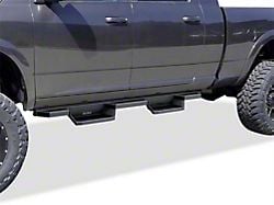 Square Tube Drop Style Nerf Side Step Bars; Matte Black (10-24 RAM 2500 Mega Cab)