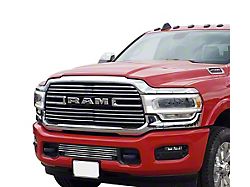 Stainless Steel Billet Lower Bumper Grille Overlay; Polished (19-24 RAM 2500 w/ Front Parking Sensors)