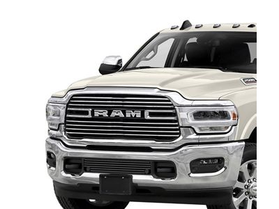 Stainless Steel Billet Lower Grille Insert; Black (19-24 RAM 2500 w/ Front Parking Sensors)