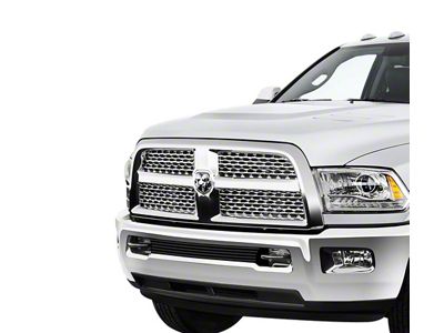 Stainless Steel Billet Lower Grille Insert; Black (10-18 RAM 2500)