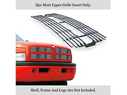 Stainless Steel Billet Upper Grille Overlay; Polished (94-02 RAM 2500 w/o Sport Package)