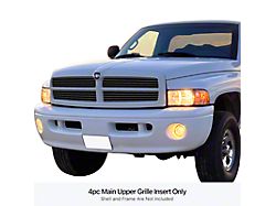 Stainless Steel Billet Upper Grilles; Black (99-01 RAM 2500 w/ Sport Package)