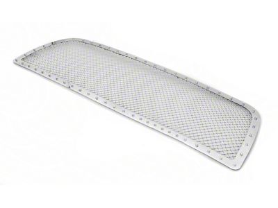 Stainless Steel Rivet Upper Grille Insert; Chrome (13-18 RAM 2500)