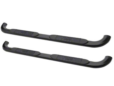 Platinum 4-Inch Oval Side Step Bars; Black (03-09 RAM 2500 Quad Cab)