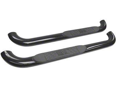 Platinum 4-Inch Oval Side Step Bars; Black (03-09 RAM 2500 Regular Cab)