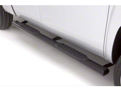 5-Inch Oval Straight Nerf Side Step Bars; Black (10-24 RAM 2500 Crew Cab)