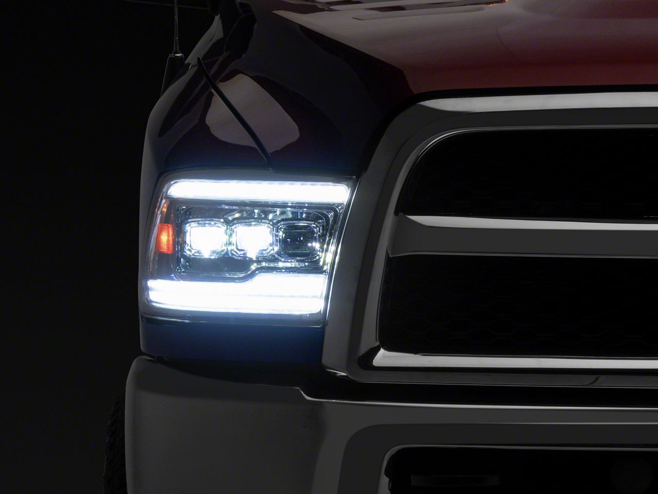 RAM 2500 Switchback Sequential Full LED Projector Headlights; Chrome