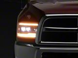 Switchback Sequential Full LED Projector Headlights; Matte Black Housing; Clear Lens (10-18 RAM 2500 w/ Factory Non-Projector Headlights)