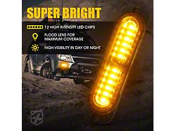 Tactical 12 Series Grille and Surface Mount Light; Set of 4; Amber (Universal; Some Adaptation May Be Required)