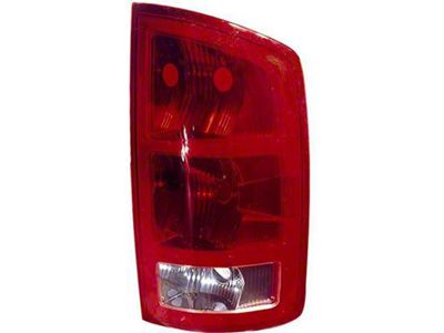 CAPA Replacement Tail Light; Chrome Housing; Red/Clear Lens; Driver Side (03-06 RAM 2500)