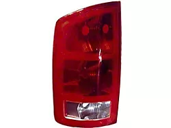 CAPA Replacement Tail Light; Chrome Housing; Red/Clear Lens; Passenger Side (03-06 RAM 2500)
