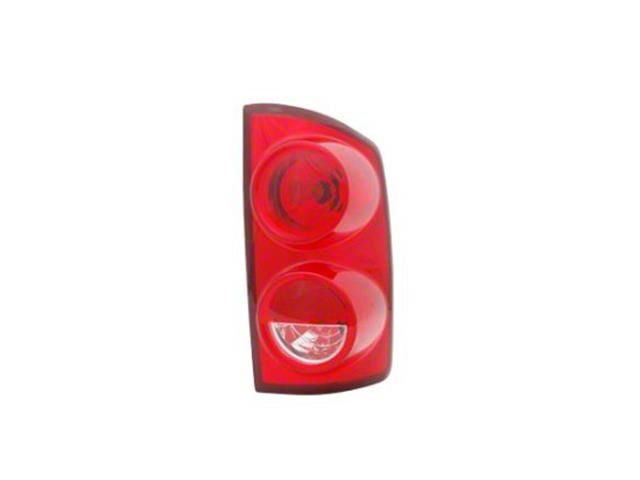 CAPA Replacement Tail Light; Chrome Housing; Red/Clear Lens; Driver Side (07-09 RAM 2500)