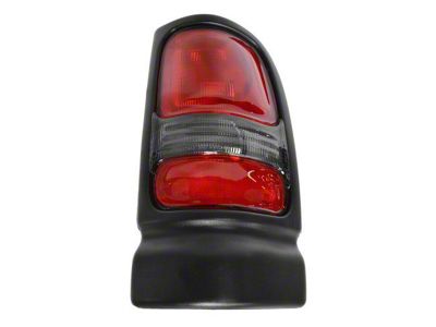 Tail Light; Black Housing; Red/Clear Lens; Passenger Side (94-02 RAM 2500)