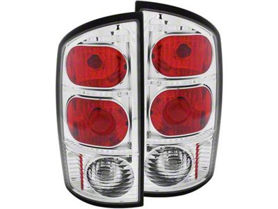 Tail Lights; Chrome Housing; Clear Lens (03-06 RAM 2500)