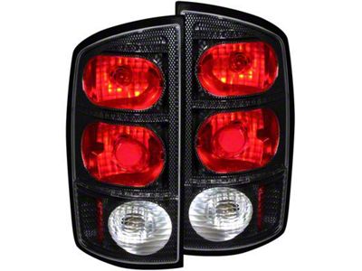 Tail Lights; Carbon Housing; Clear Lens (03-06 RAM 2500)