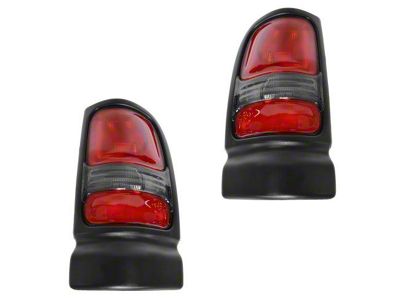 Tail Lights; Black Housing; Red Lens (94-02 RAM 2500)