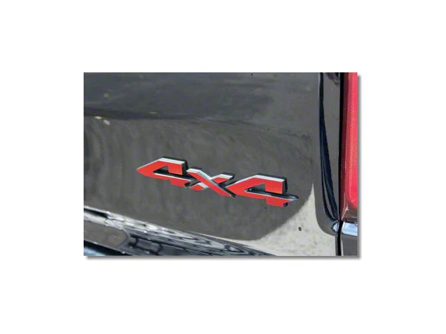 Tailgate 4X4 Letter Overlay Decals; Flat Black (19-24 RAM 2500)