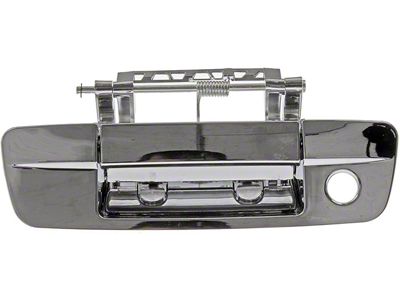 Tailgate Handle; All Chrome; With Keyhole; Without Backup Camera (10-18 RAM 2500)