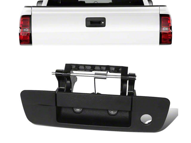 Tailgate Handle with Keyhole and Camera Openings; Textured Black (10-18 RAM 2500)