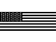 Tailgate Standard Flag Decal; Matte Black (03-24 RAM 2500)