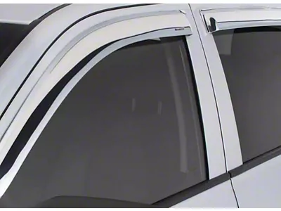 Tape-Onz Sidewind Deflectors; Front and Rear; Chrome (98-02 RAM 2500 Club Cab)