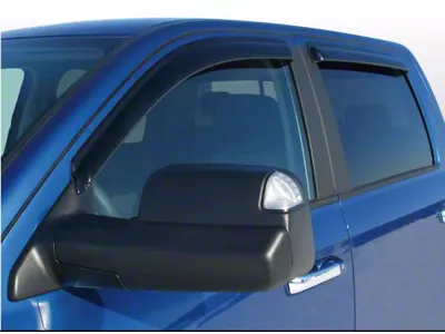 Tape-Onz Sidewind Deflectors; Front and Rear; Smoke (98-02 RAM 2500 Club Cab)