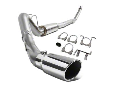 Turbo-Back Single Exhaust System with Polished Tip; Side Exit (94-02 5.9L I6 RAM 2500)
