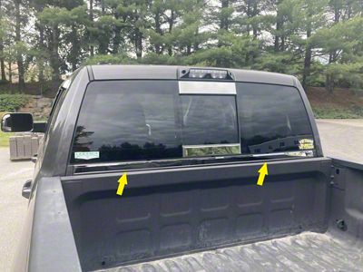 Under Rear Window Accent Trim; Stainless Steel (10-18 RAM 2500)