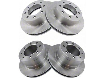 Vented 8-Lug Rotors; Front and Rear (03-08 RAM 2500)