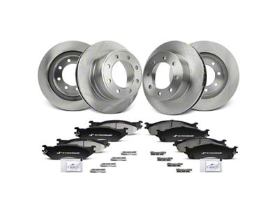 Vented 8-Lug Brake Rotor and Pad Kit; Front and Rear (03-08 RAM 2500)