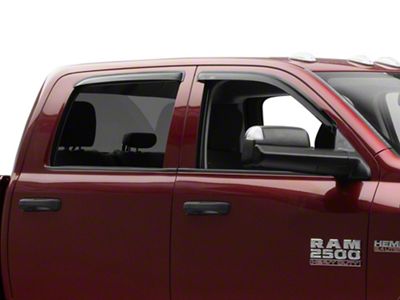 Ventvisor Window Deflectors; Front and Rear; Dark Smoke (10-24 RAM 2500 Crew Cab)
