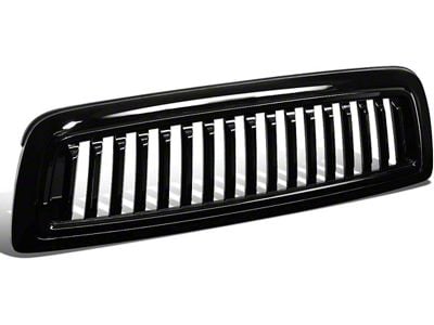 Vertical Fence Style Upper Replacement Grille; Gloss Black (10-12 RAM 2500)