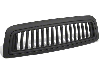 Vertical Fence Style Upper Replacement Grille; Matte Black (10-12 RAM 2500)