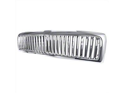 Vertical Style Upper Replacement Grille; Chrome (94-02 RAM 2500)
