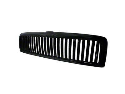 Vertical Style Upper Replacement Grille; Gloss Black (94-02 RAM 2500)