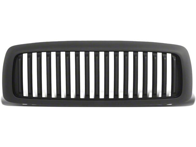 Vertical Style Upper Replacement Grille; Matte Black (03-05 RAM 2500)