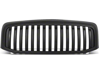 Vertical Style Upper Replacement Grille; Matte Black (07-09 RAM 2500)
