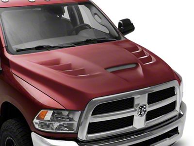 VIP Style Ram Air Hood; Unpainted (10-18 RAM 2500)