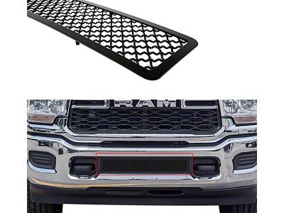 Wire Mesh Lower Bumper Grille Overlay; Black (19-24 RAM 2500 w/o Front Parking Sensors)