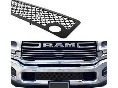 Wire Mesh Lower Grille Insert; Black (19-24 RAM 2500 w/ Front Parking Sensors)