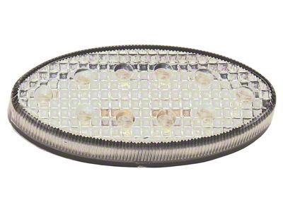 10-Diode LED Oval Lights; Clear Lens; White (Universal; Some Adaptation May Be Required)